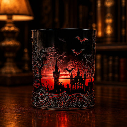 Gothic Vampire Castle Whisky Decanter & Tumbler(Buy 2 Free Shipping)