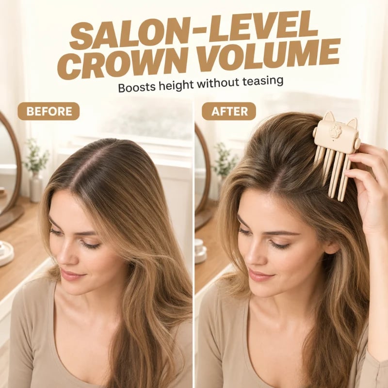 Last Day 49% OFF Wireless Heated Volumizing Root Lift Clip, Portable Travel Hair Styling Tool for Flat Fine Hair