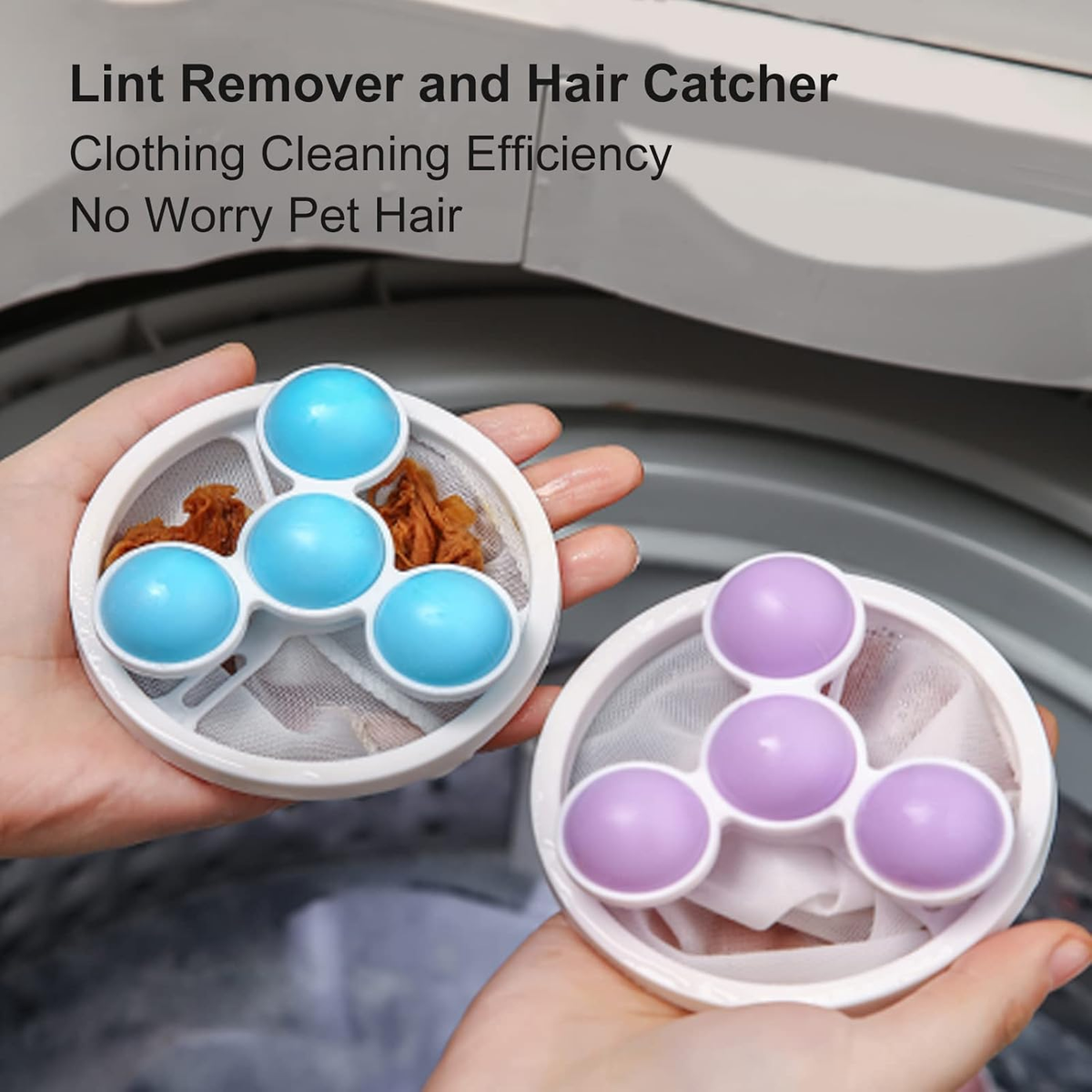 3 Counts Washing Machine Hair Remover Filter Bag 3 PCS