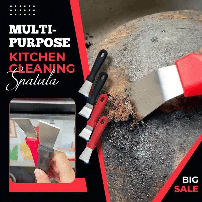 All-in-One Cleaning Spatula Remove Grime, Residue & Stubborn Build-Up