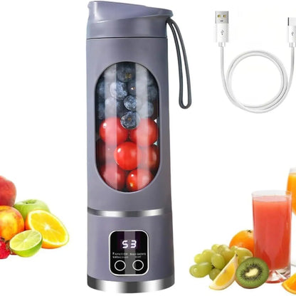 Portable 15.22 Oz USB Rechargeable Personal Blender with LED Display
