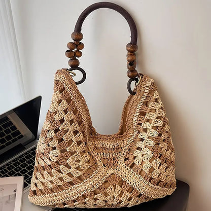 Vintage Handwoven Tote Purse