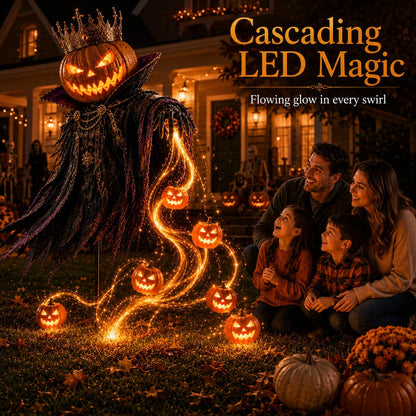 Pumpkin King Halloween Yard Decor|Solar Operated Day‐Night Ornament For Garden
