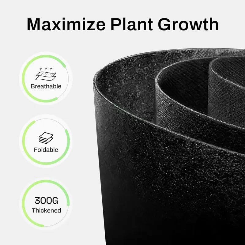 5-Pack 5 Gallon Grow Bags – Heavy Duty Aeration Fabric Pots with Handles for Vegetables, Flowers & Fruits
