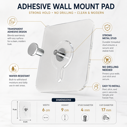 Limited-Time Deal — No-Drill Transparent Wall Hook