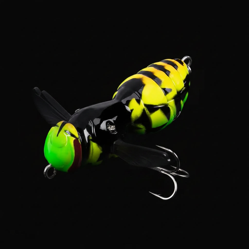 Bionic Wasp Crawl Bait - Topwater Micro Fishing Lure with Acoustic Noise Steel Balls for Bass & Pike Professional Anglers