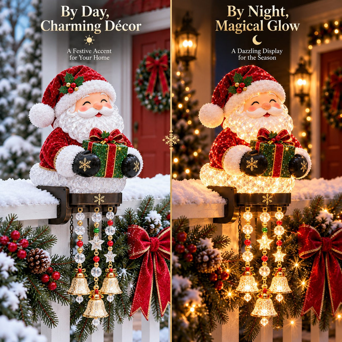 Christmas Porch Railing Lights – 4 Festive Character Designs