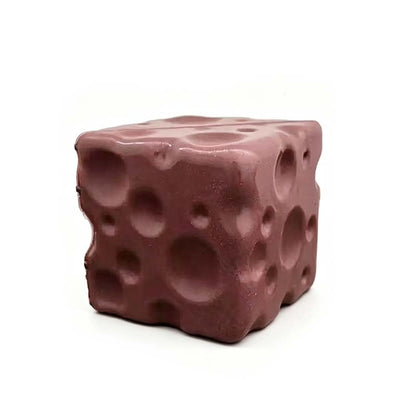 Cheese Cube Squishy Toy, Soft Moldable Petroleum Jelly-Filled Squeeze Ball