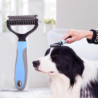 Double-Sided Pet Grooming Brush – Dog & Cat Hair Remover & Styling Comb