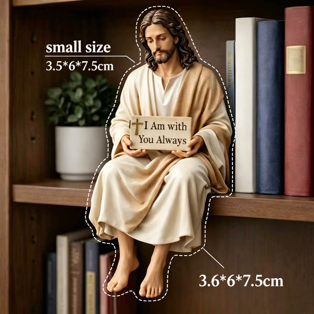 Handcrafted Jesus Figurine – Peaceful Faith-Inspired Desk Decor