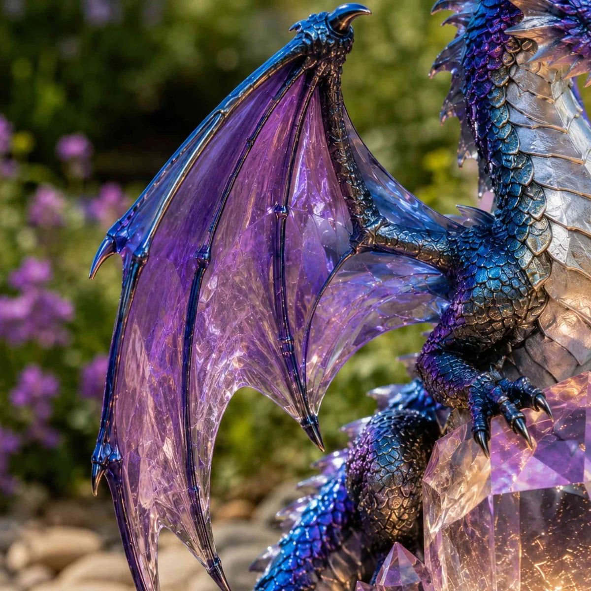 Dragon Lover's Gift Solar LED Dragon Statue – Waterproof Garden & Patio Ornament