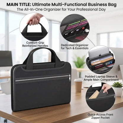 Fire-Resistant Document Organizer Bag – Large Capacity A4 File Storage Case
