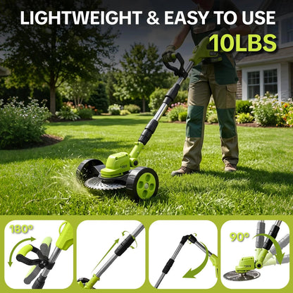 3-in-1 Cordless Weed Trimmer & Lawn Mower
