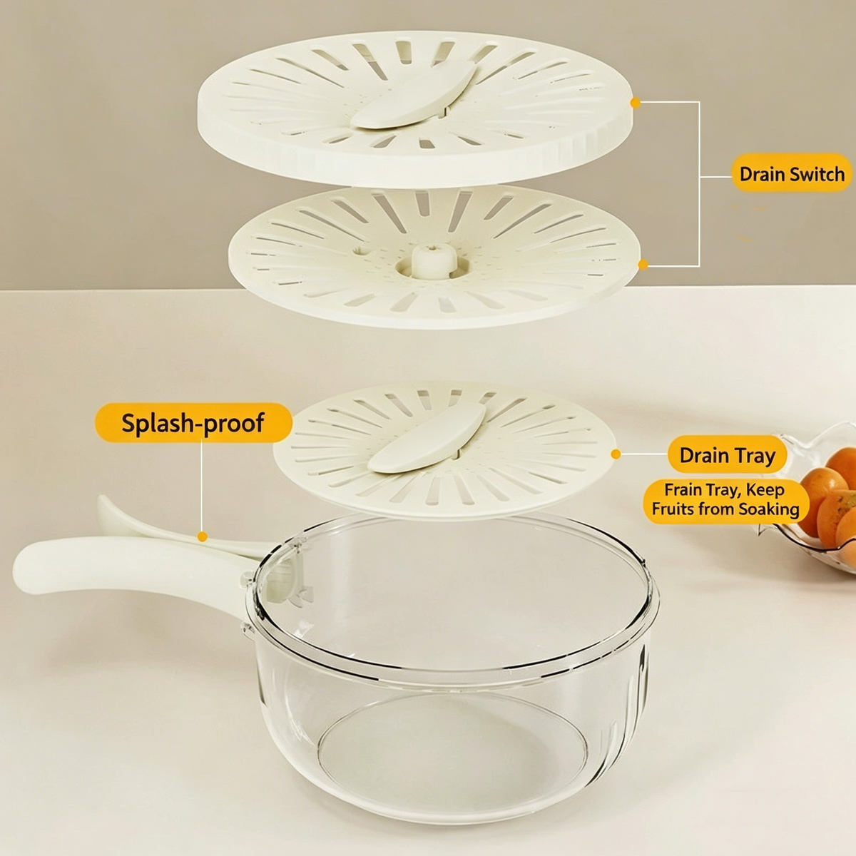 2026 Hot Sale Collapsible Drain Basket with Handle – Wash, Drain & Fresh Storage All-in-One
