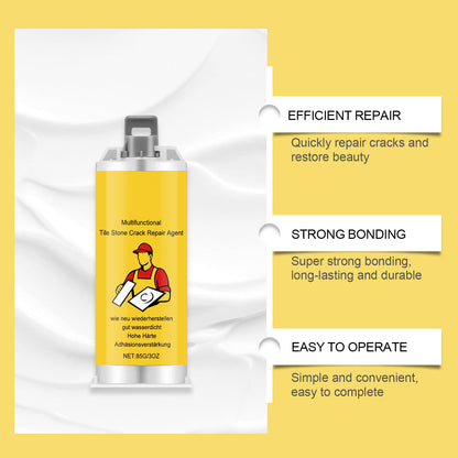 New Upgrade Tile & Stone Crack Repair Kit - Professional-Grade Filler for Sealing Gaps, Waterproof & Color-Matching Formula