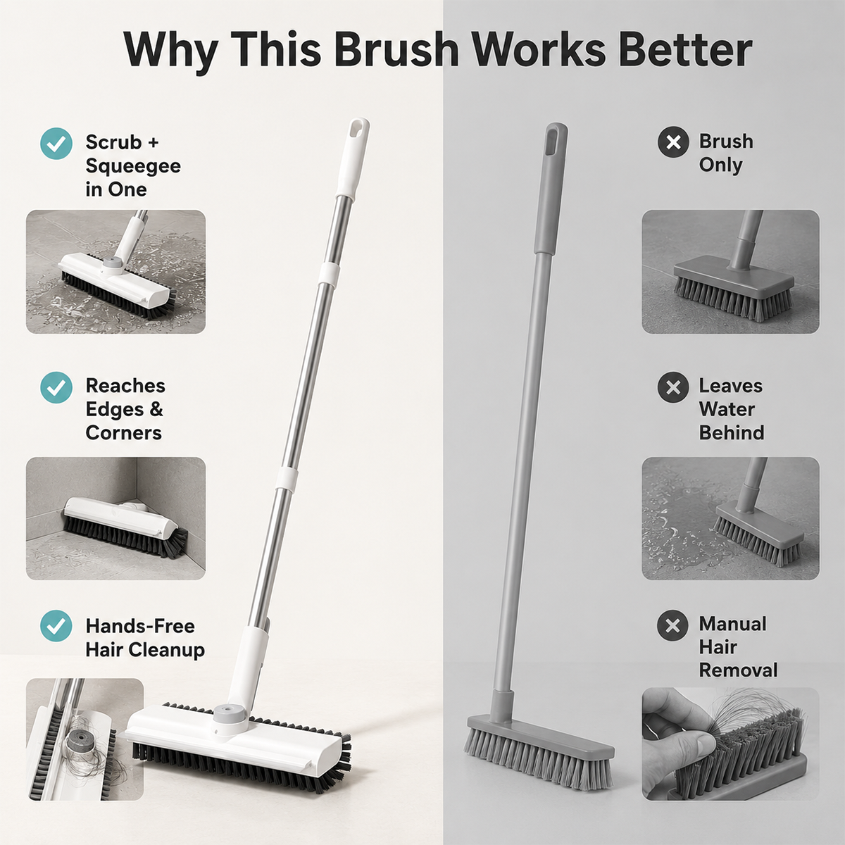 Heavy-Duty Floor Scrub Brush – Powerful Deep Cleaning for Stubborn Dirt, Tile & Grout