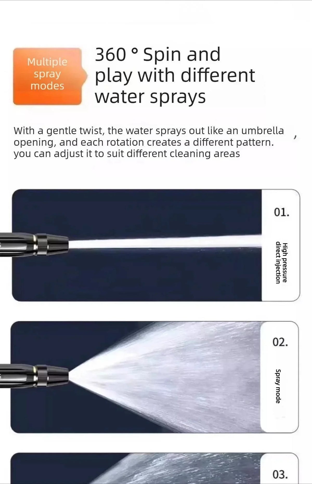 Heavy-Duty Adjustable Hose Nozzle – Powerful Spray & Precision Control