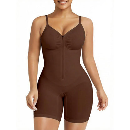 Women's Zip-Front Shapewear Bodysuit – Tummy Control & Waist Sculpting