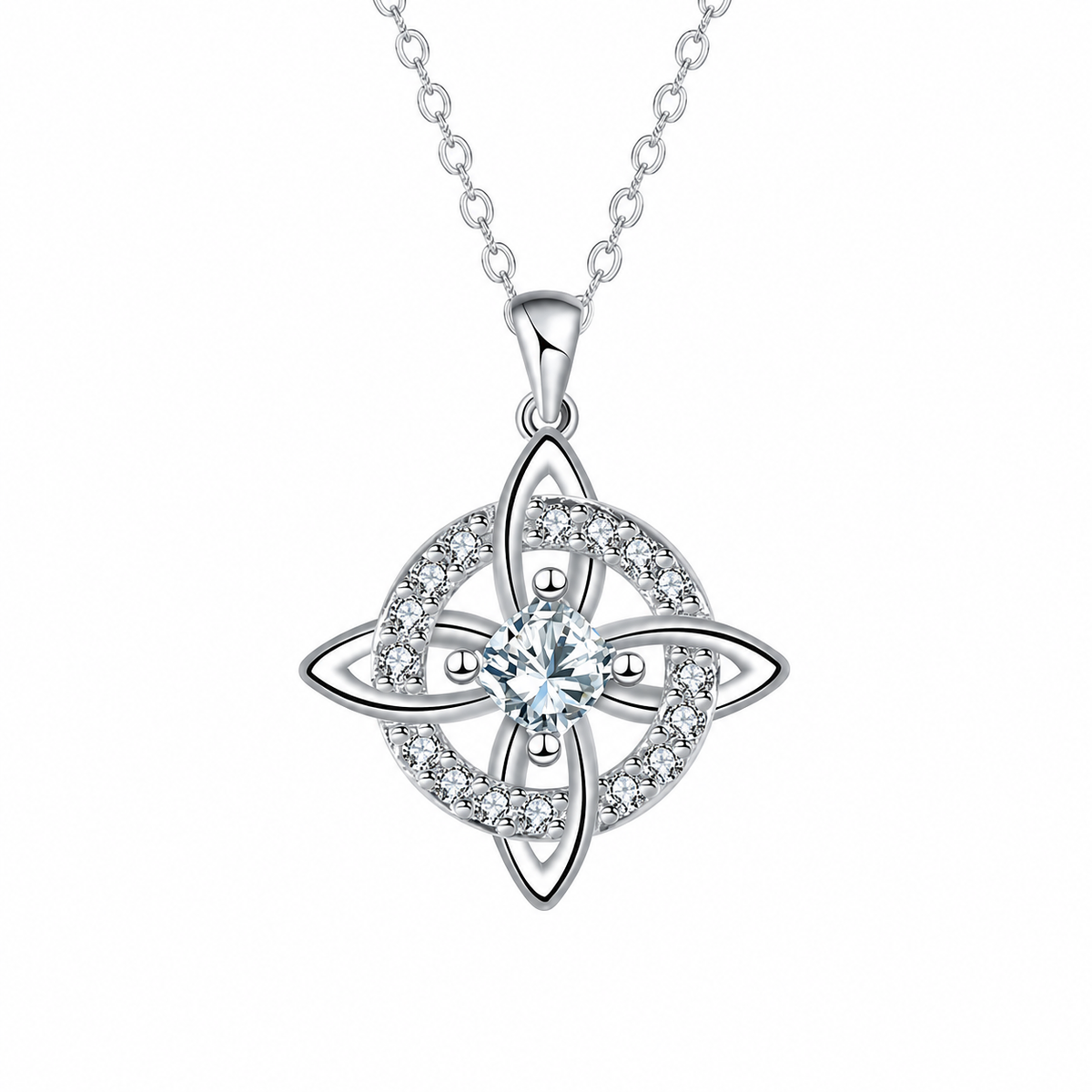 Mystical Birthstone Witches Knot Necklace – Natural CrystalProtect Your Loved Ones