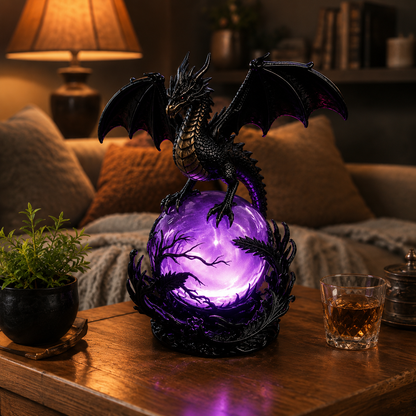 Free Shipping Gothic Dragon LED Crystal Ball Lamp — Dark Aesthetic Decor