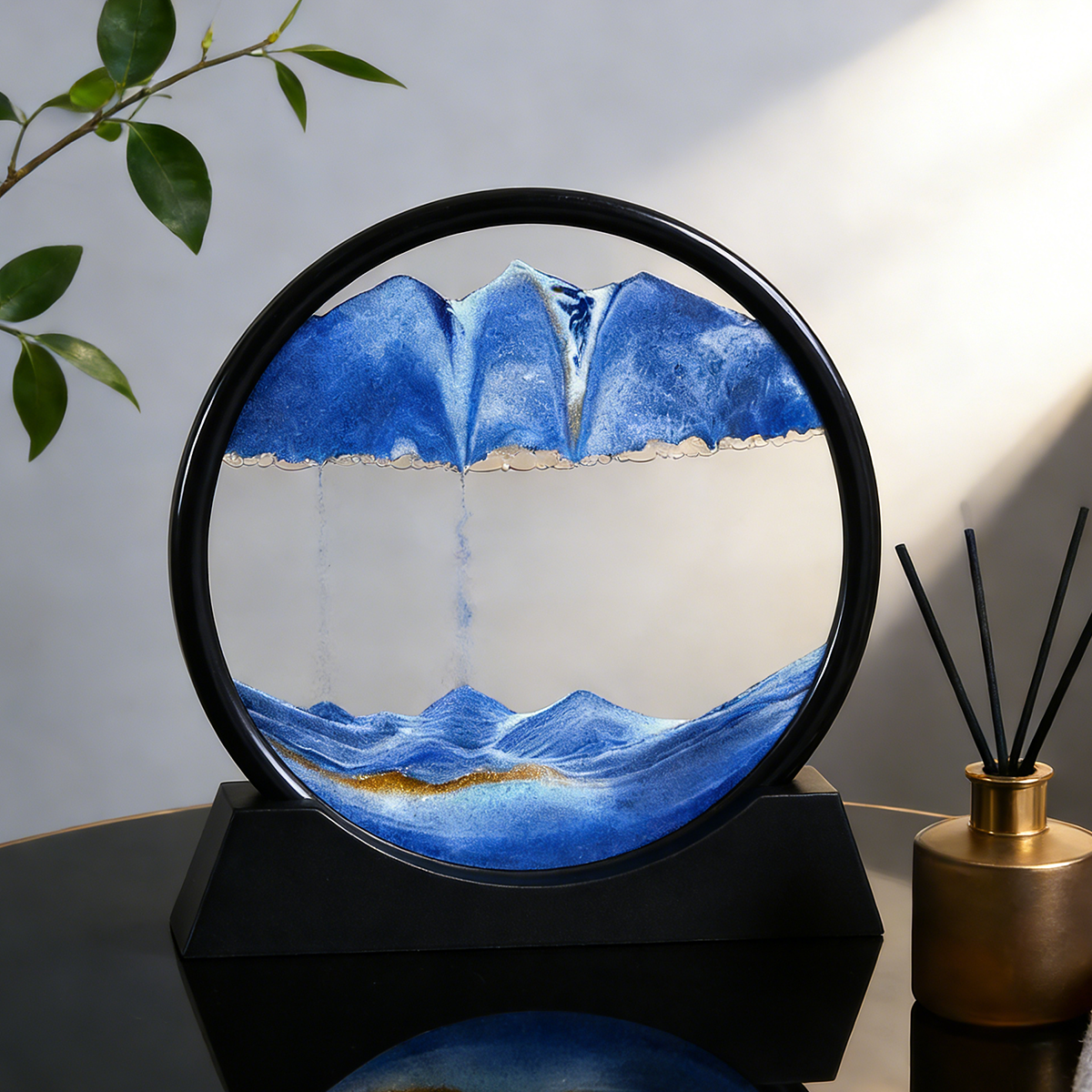A Masterpiece in Motion: Elegant Sand Art Decor
