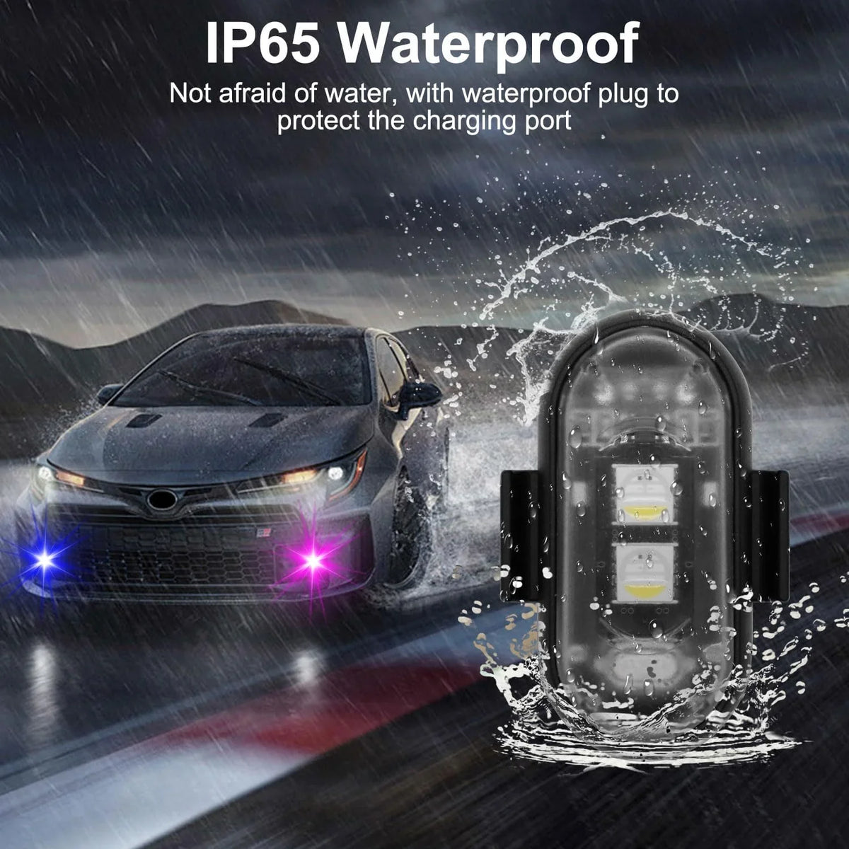 RGB LED Strobe Light Kit - Wireless Remote Multi-Mode Flashing For Night Riding Visibility & Safety Upgrade