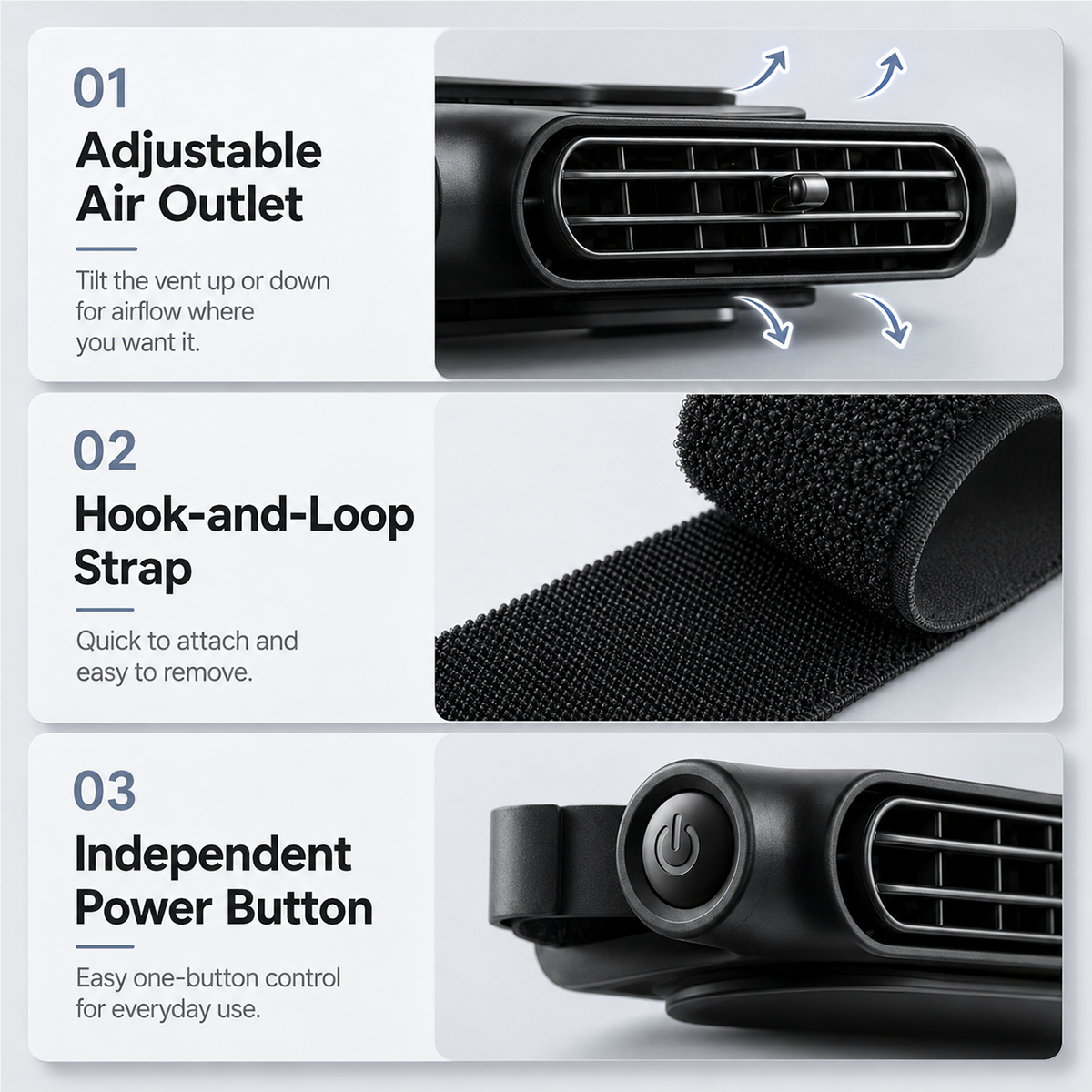 Rechargeable Car Seat Cooling Fans