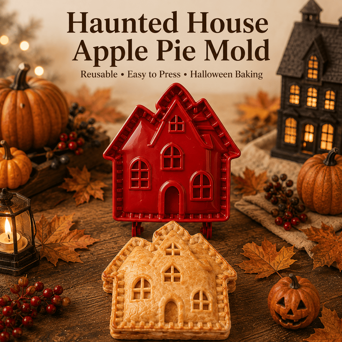 Halloween Mini Pie Maker Set – 8 Spooky Press & Seal Molds for Festive Baking