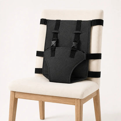 Portable Baby Seat Harness for Dining Chairs, Foldable Toddler Safety Seat with Adjustable Shoulder Straps