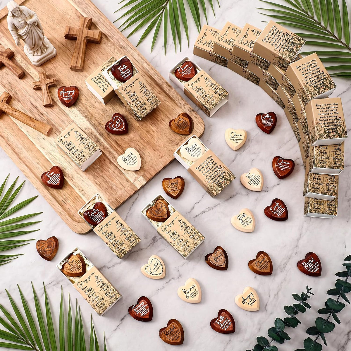 LAST DAY 49% OFF - Christian Pocket Hearts Gift Set – 12 Faith-Filled Keepsakes of Love & Encouragement