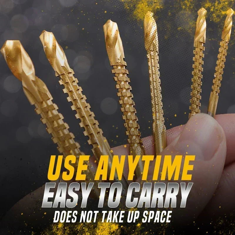 High-Speed Steel Drill Bit Set Titanium-Coated & Multi-Material Ready