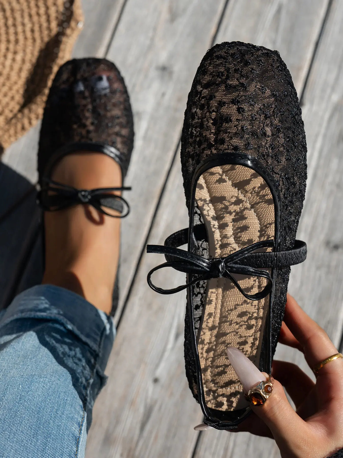 Women's Mesh Flats – Slip-On, Breathable