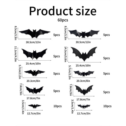 Halloween 3D Lighted LED Flashing Bats