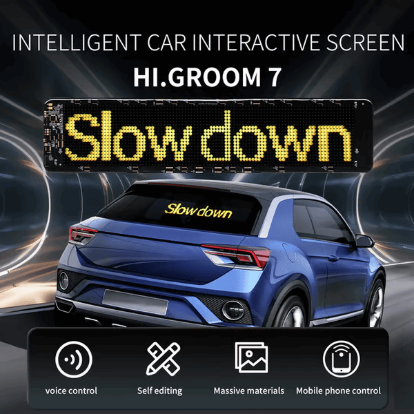 Flash SaleDIY Car Dynamic LED Smart Colorful Eye Lamp Soft Screen