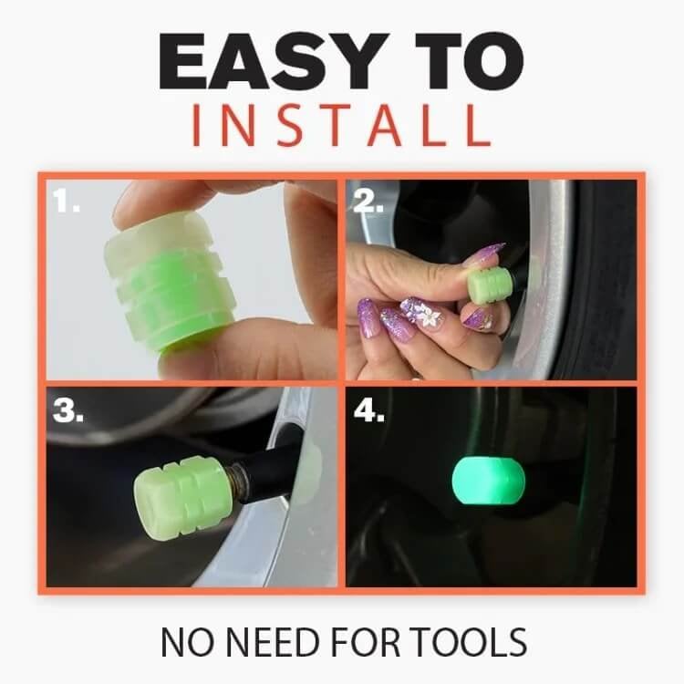 Luminous Tire Valve Stem Caps