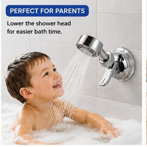 Hot Sale 49% OFF | Adjustable Shower Head Holder Set | No-Drill Suction Mount (2PCS)
