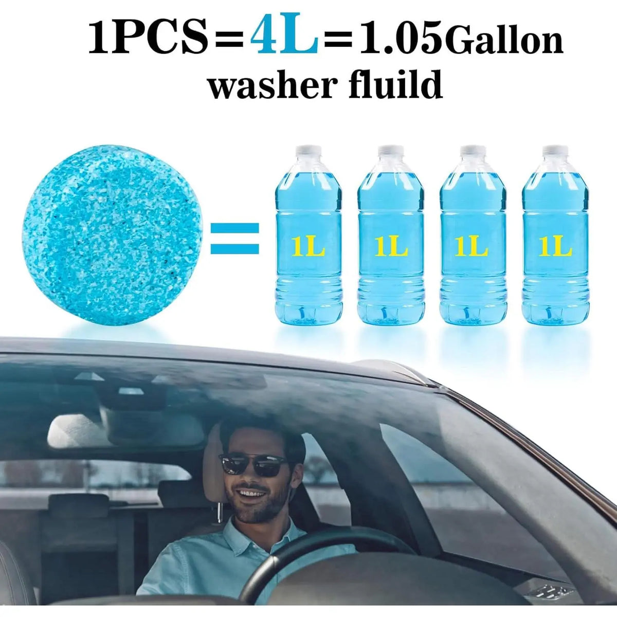 50PCS Car Windshield Washer Fluid Concentrate Tablets, Windshield Wiper Fluid
