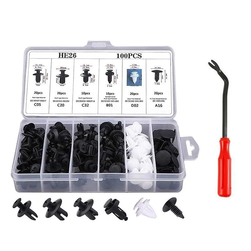Car Fastener Box Set – Multi-Size Fasteners for Quick Vehicle Repairs