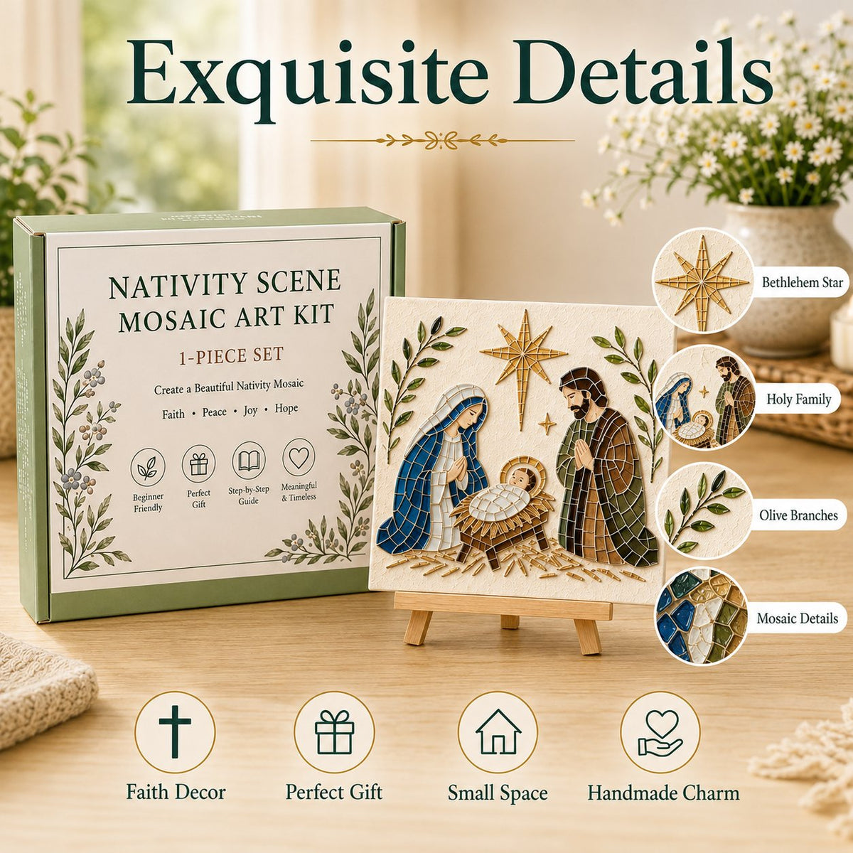 LAST DAY 49% OFF - Nativity Sea Glass Art Kit – Beginner-Friendly