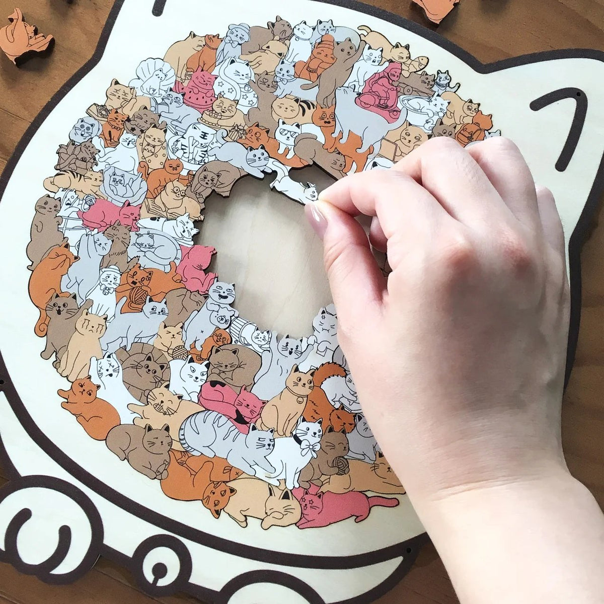 LAST DAY 50% OFF - Cute Cat and Dog Puzzle – A Wooden Work of Art You Can Build