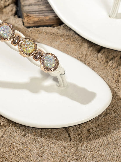 Women's Boho Rhinestone Slides