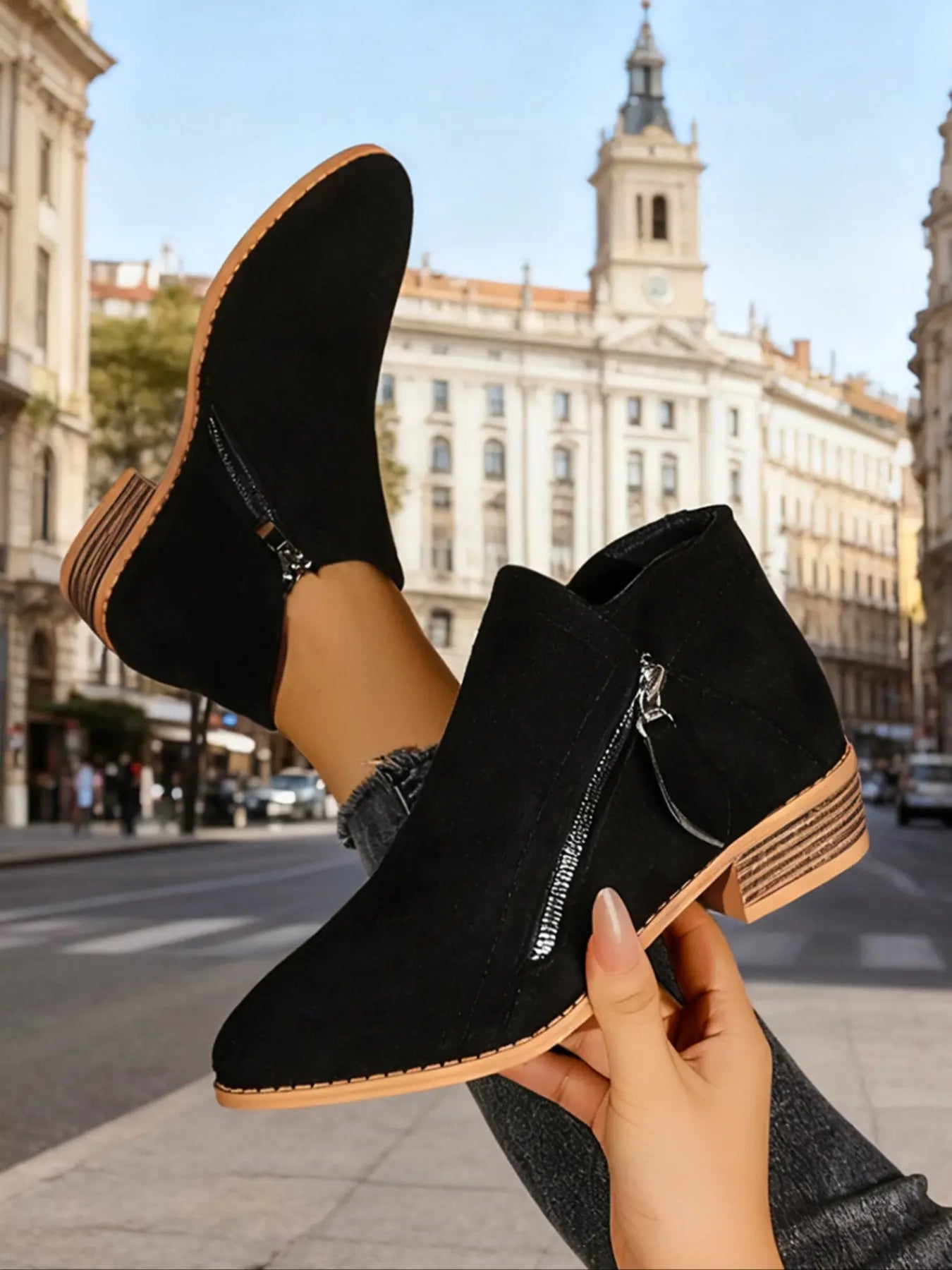 Women's Ankle Boots – Western, Chunky Sole