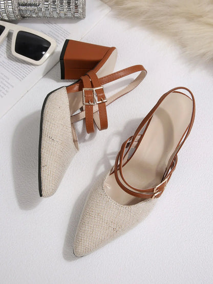 Women's Rubber Sandals – Pointed Toe, Stiletto Heel, High Heel