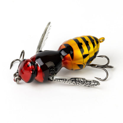 Bionic Wasp Crawl Bait - Topwater Micro Fishing Lure with Acoustic Noise Steel Balls for Bass & Pike Professional Anglers