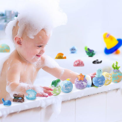 Kids Bath Bombs with Surprise Spring Toys Inside