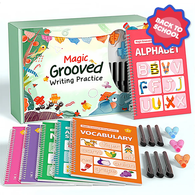Kids Reusable Writing Workbook, Early Learning Gift