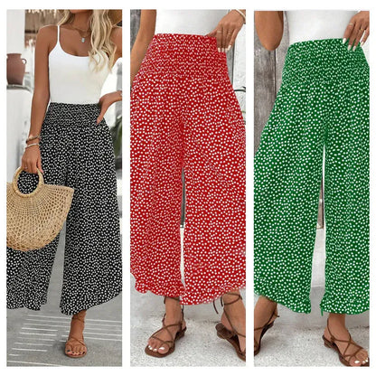 Women's Flowy High Waist Wide-Leg Pants – Slimming, Comfy & Chic