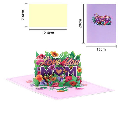 Paper Love Mother's Day Card, Happy Mothers Day Pop Up Card 3D Design