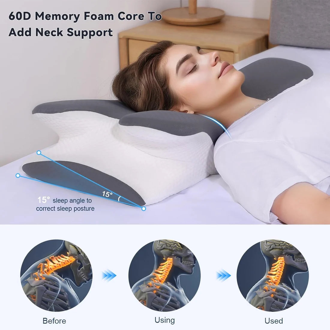 The Storche™ Cooling Butterfly Memory Foam Pillow