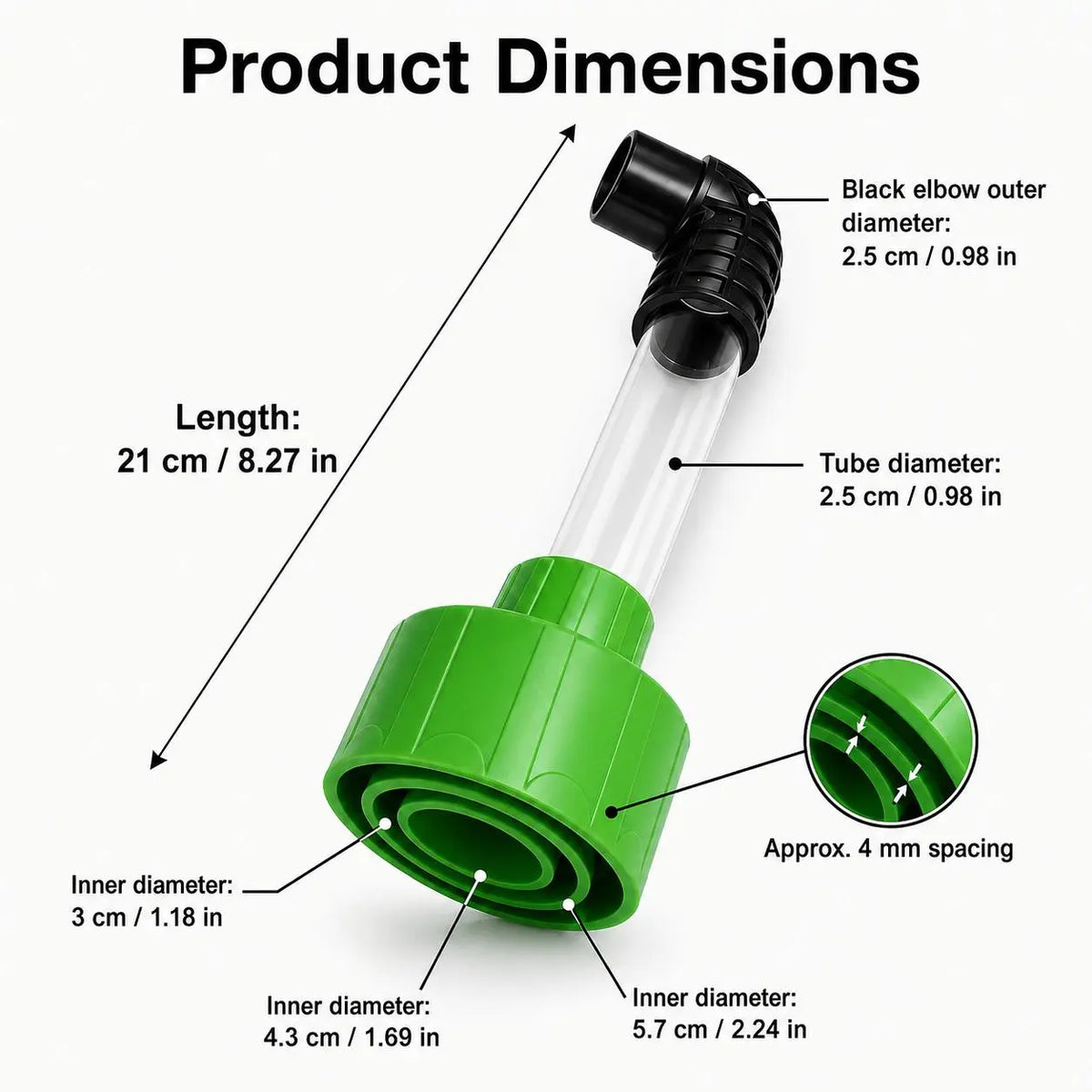 Universal AC Drain Line Cleaner Adapter, Wet/Dry Vacuum Attachment